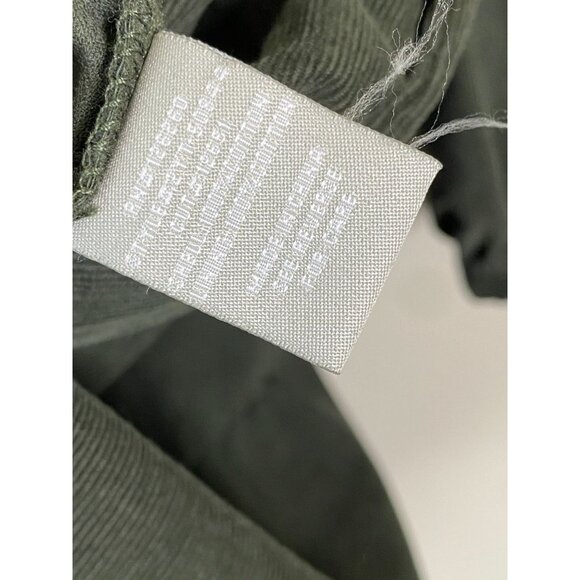 Lucky Brand Green Corduroy Tiered Long Sleeve Dress Women's Size Medium Solid - Picture 4 of 16